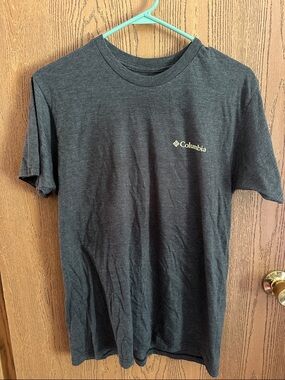 Columbia Dark Charcoal Heather Short Sleeve Logo Tee